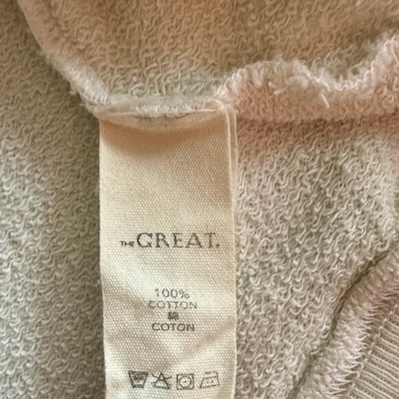 The Great sz 1 or XS Cream Long Sleeve Sweatshirt 100% cotton great condition - Picture 7 of 7